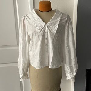 Calista - White cotton top Size M